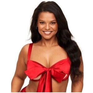NWT Adore Me Gynger unlined quarter cup bra in dark red 1X